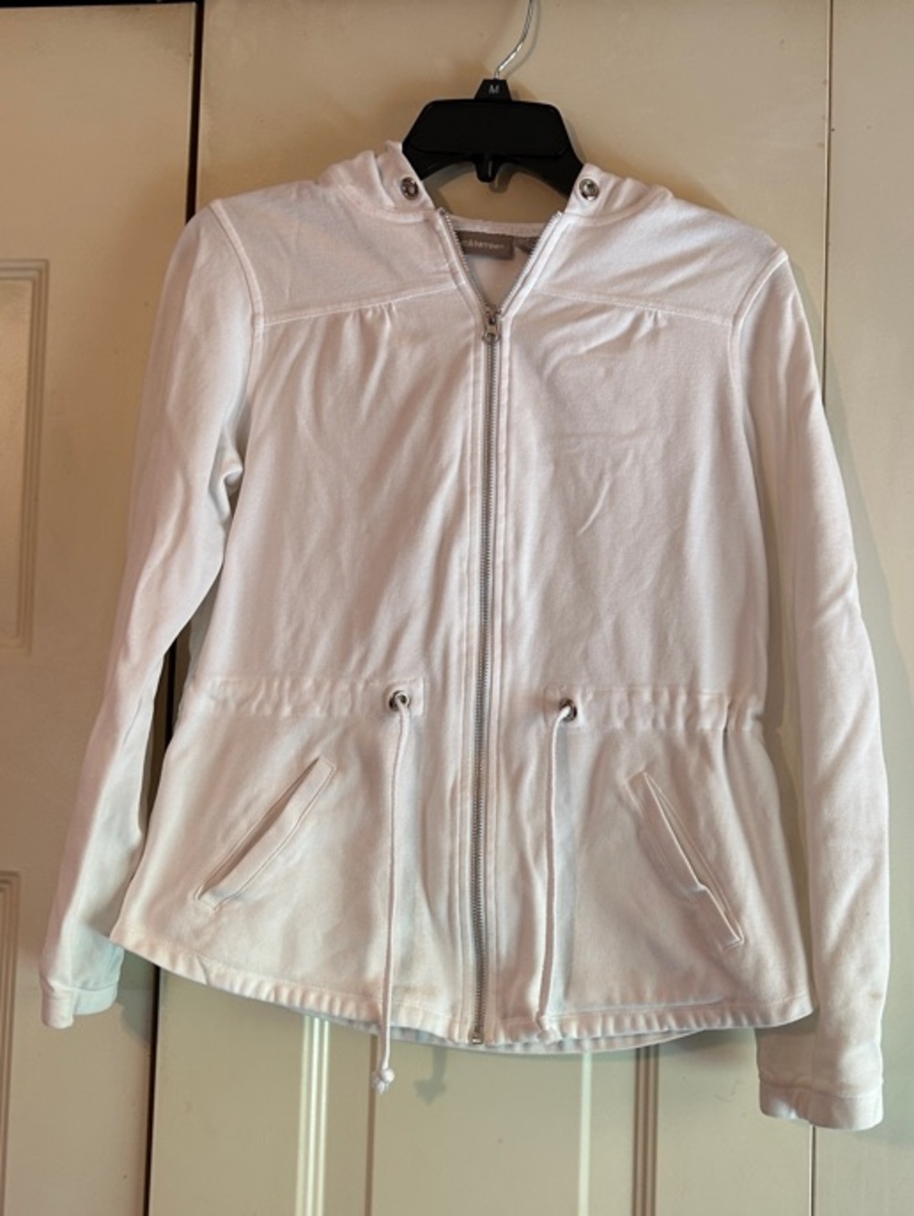 croft & barrow Women’s White Zip Hoodie Utility Jacket